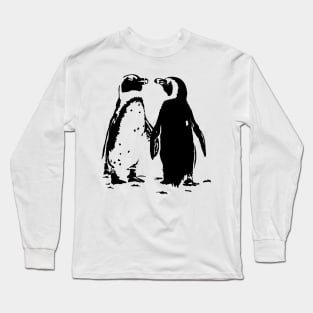 Penguin Pals Linoprint Long Sleeve T-Shirt